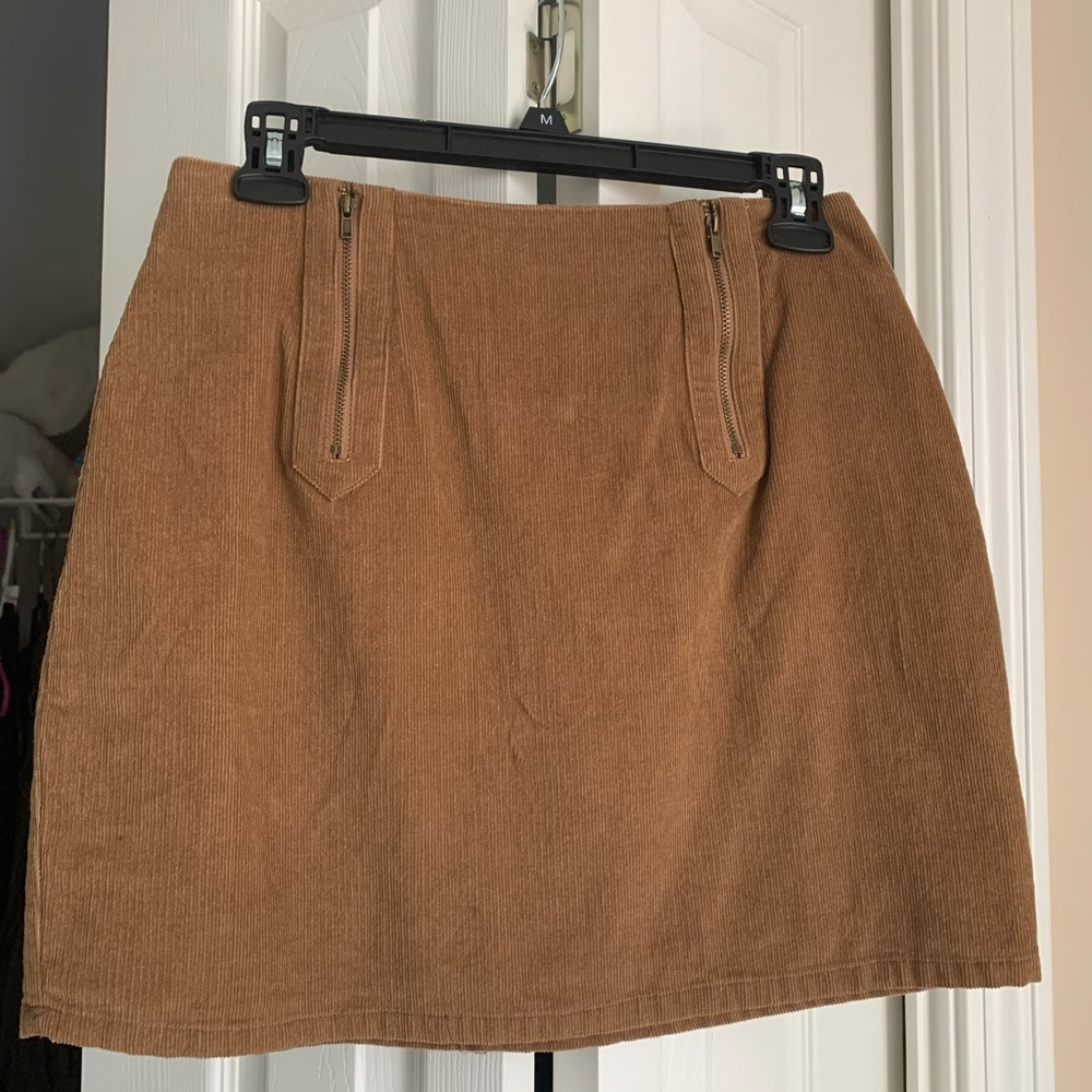 Paper Crane Brown Suede Skirt